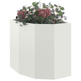 Vidaxl hoek plantbak wit 45 x 45 x 50 cm staal