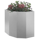 Vidaxl hoek plantbak zilver 45 x 45 x 50 cm roestvrij staal