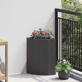 Vidaxl hoek plantbak zwart 30 x 30 x 50 cm staal