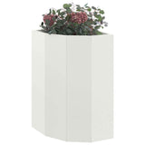 Vidaxl hoek plantbak wit 30 x 30 x 50 cm staal