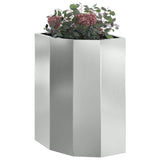 Vidaxl hoek plantbak zilver 30 x 30 x 50 cm gegalvaniseerd staal