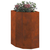Vidaxl hoek plantbak roestig 30 x 30 x 50 cm cortenstaal
