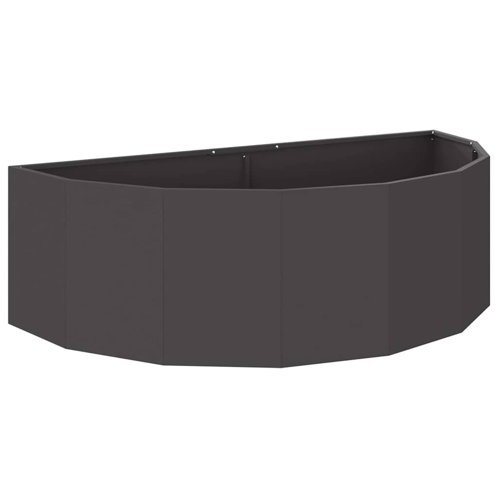 Vidaxl plantenbak zwart 120 x 60 x 35 cm staal