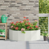 Vidaxl plantenbak wit 120 x 60 x 35 cm staal