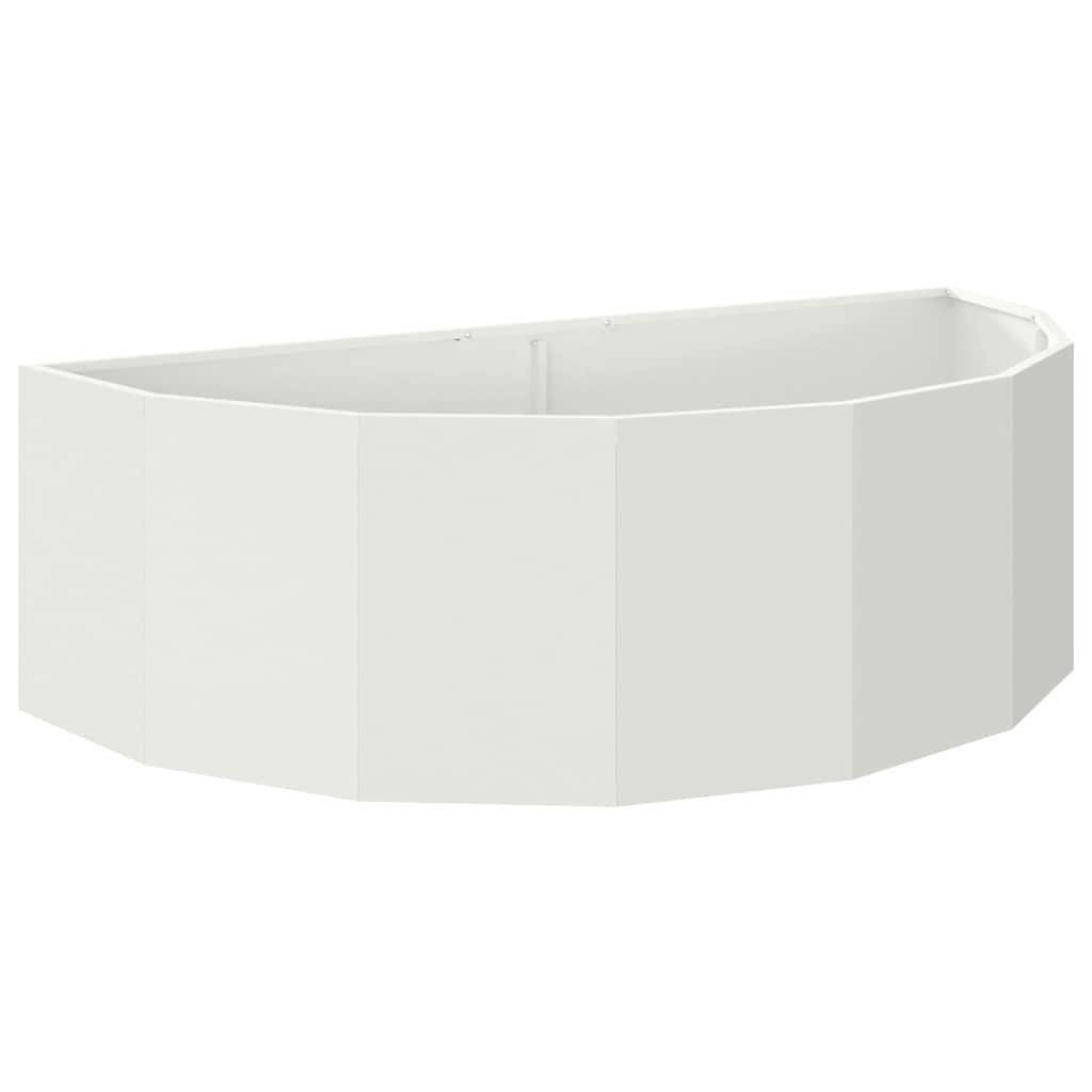 Vidaxl plantenbak wit 120 x 60 x 35 cm staal