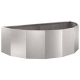 Vidaxl plantenbak zilver 120 x 60 x 35 cm roestvrij staal
