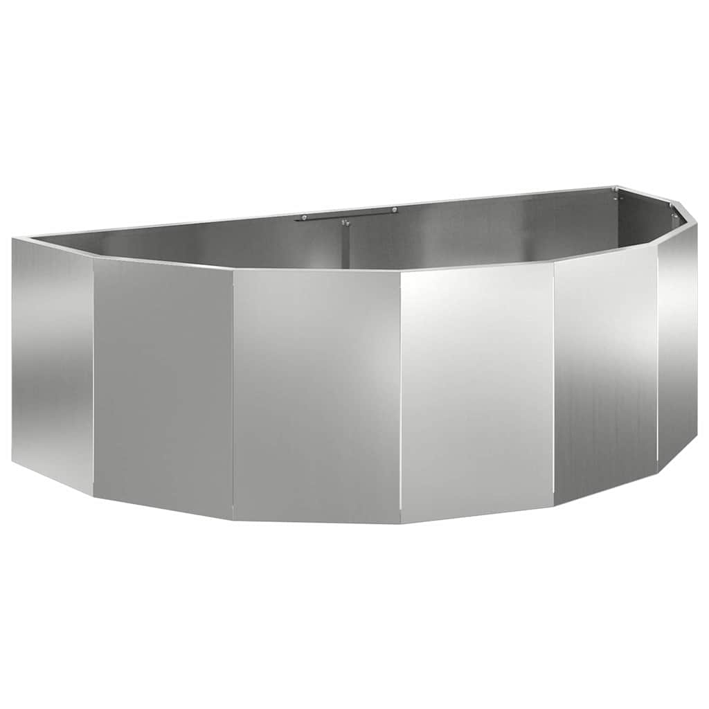 Vidaxl plantenbak zilver 120 x 60 x 35 cm gegalvaniseerd staal