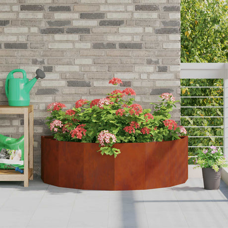 Vidaxl plantenbak roestig 120 x 60 x 35 cm weervast staal