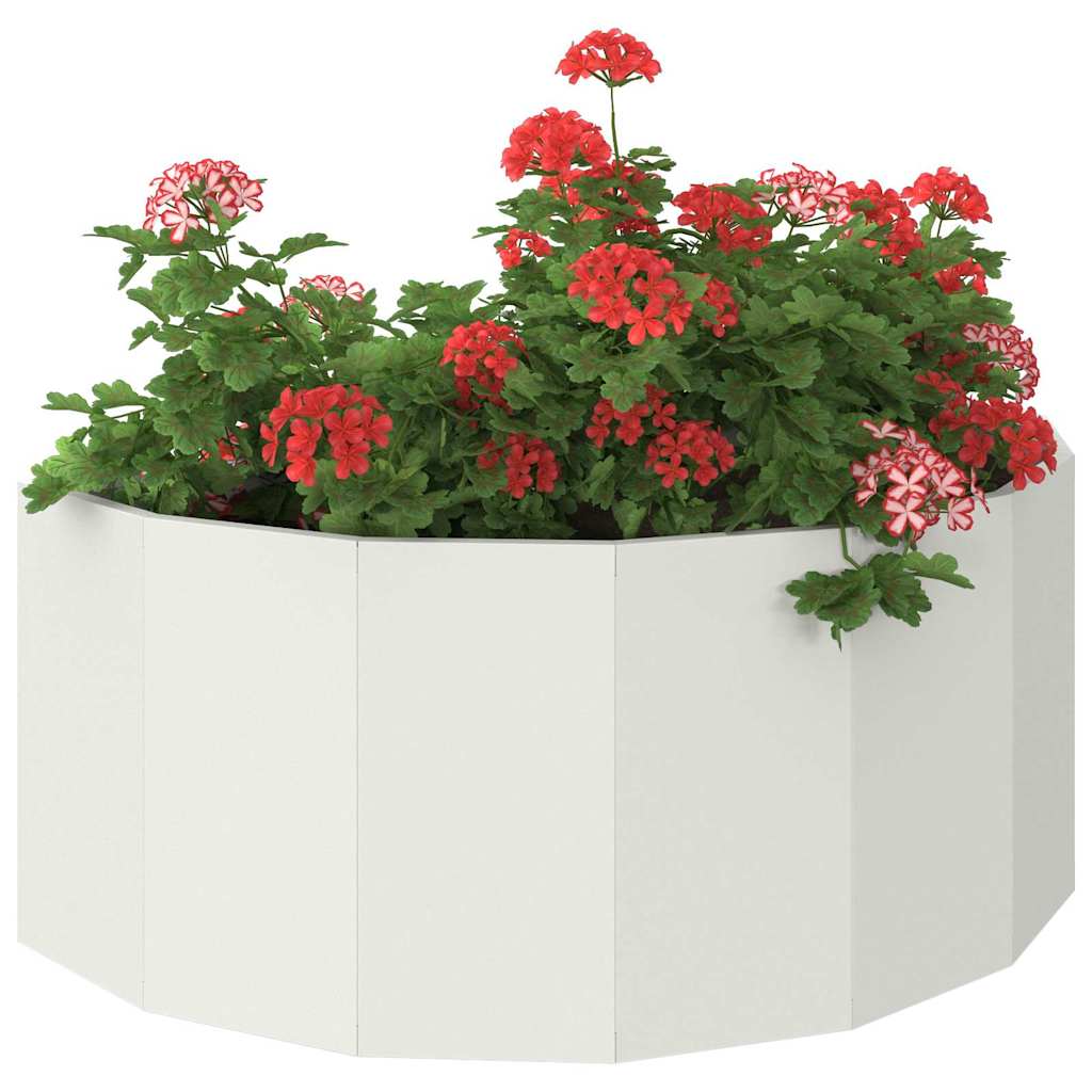 Vidaxl plantenbak wit 90 x 45 x 35 cm staal
