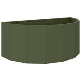 Vidaxl plantenbak olijf groen 90 x 45 x 35 cm staal