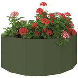 Vidaxl plantenbak olijf groen 90 x 45 x 35 cm staal