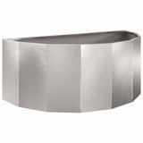 Vidaxl plantenbak zilver 90 x 45 x 35 cm roestvrij staal