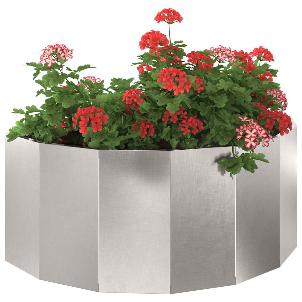 Vidaxl plantenbak zilver 90 x 45 x 35 cm roestvrij staal