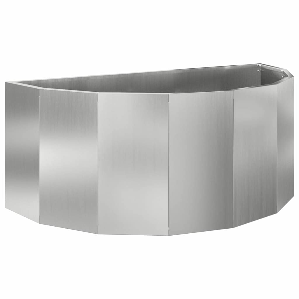 Vidaxl plantenbak zilver 90 x 45 x 35 cm gegalvaniseerd staal