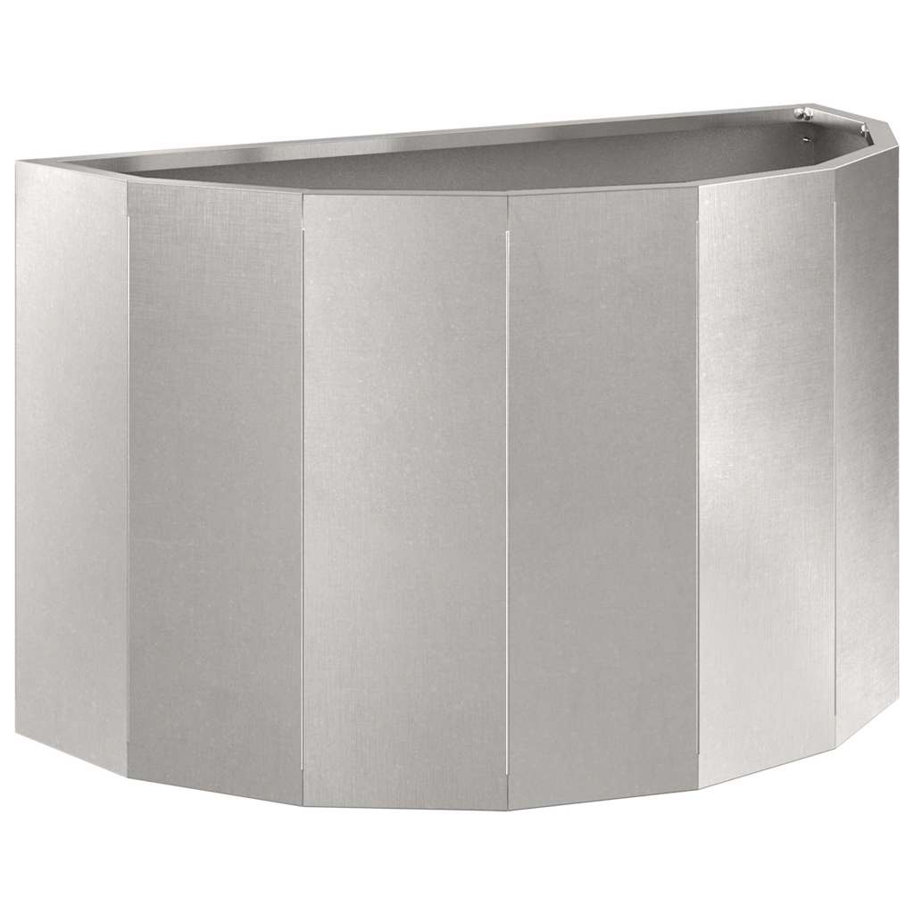 Vidaxl plantenbak zilver 60 x 30 x 35 cm roestvrij staal