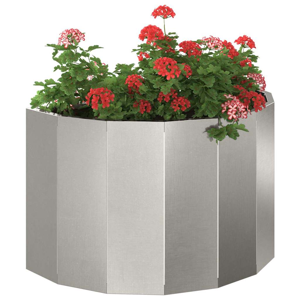 Vidaxl plantenbak zilver 60 x 30 x 35 cm roestvrij staal