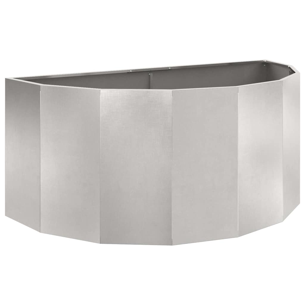 Vidaxl plantenbak zilver 120 x 60 x 50 cm roestvrij staal