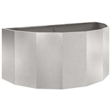 Vidaxl plantenbak zilver 120 x 60 x 50 cm roestvrij staal