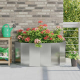 Vidaxl plantenbak zilver 120 x 60 x 50 cm gegalvaniseerd staal