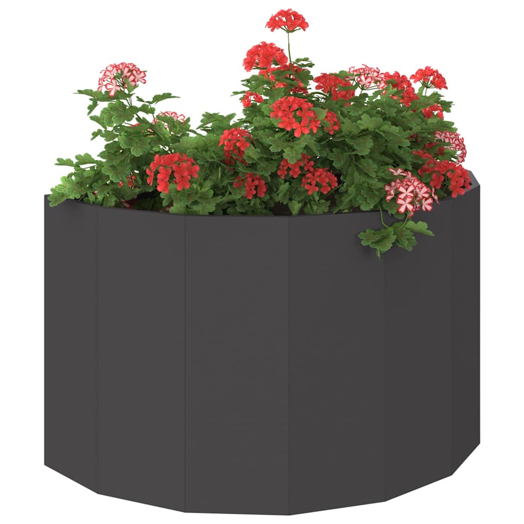 Vidaxl plantenbak zwart 90 x 45 x 50 cm staal