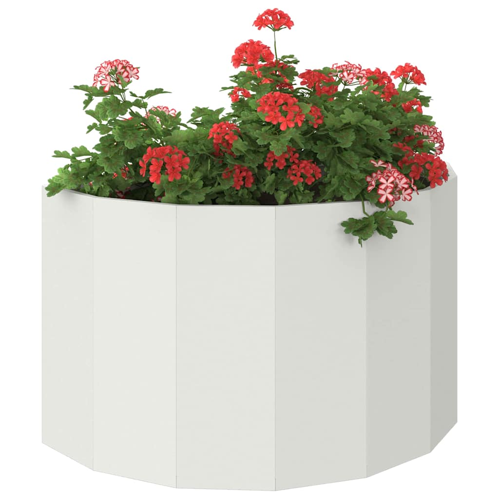 Vidaxl plantenbak wit 90 x 45 x 50 cm staal