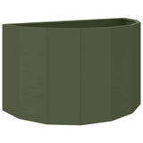 Vidaxl plantenbak olijf groen 90 x 45 x 50 cm staal
