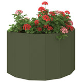 Vidaxl plantenbak olijf groen 90 x 45 x 50 cm staal