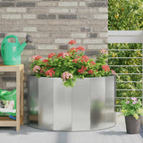Vidaxl plantenbak zilver 90 x 45 x 50 cm gegalvaniseerd staal