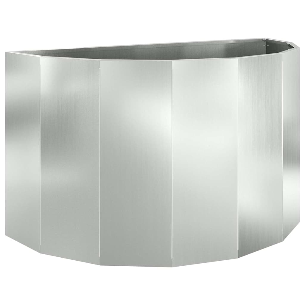 Vidaxl plantenbak zilver 90 x 45 x 50 cm gegalvaniseerd staal