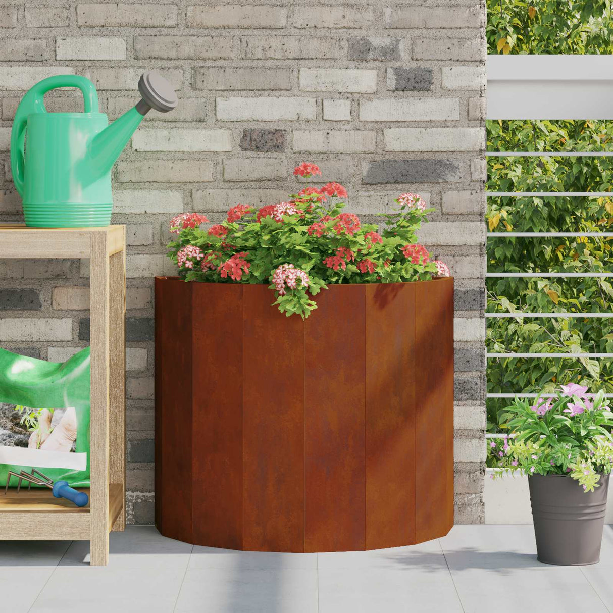Vidaxl plantenbak roestig 60 x 30 x 50 cm cortenstaal