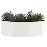 Vidaxl plantenbak wit 120 x 120 x 35 cm staal