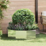 Vidaxl plantenbak zilver 120 x 120 x 35 cm roestvrij staal