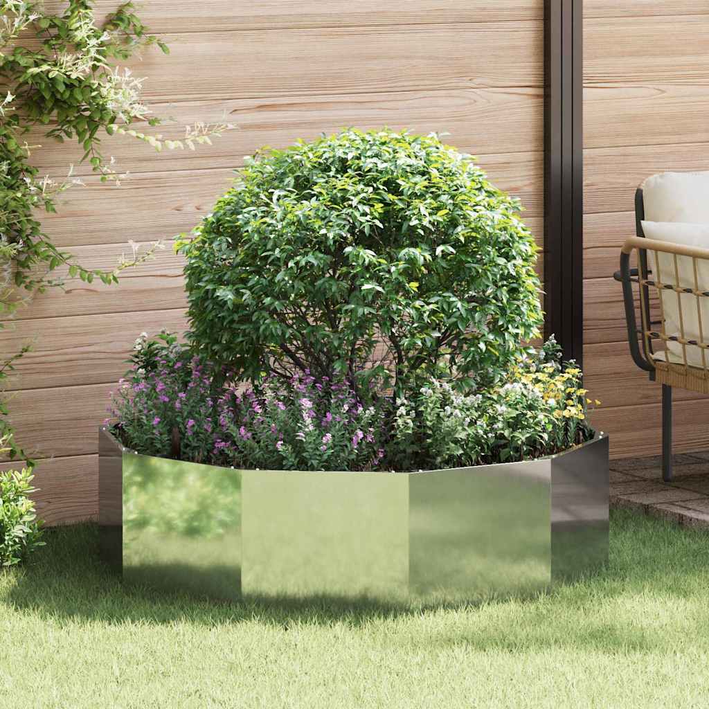Vidaxl plantenbak zilver 120 x 120 x 35 cm gegalvaniseerd staal