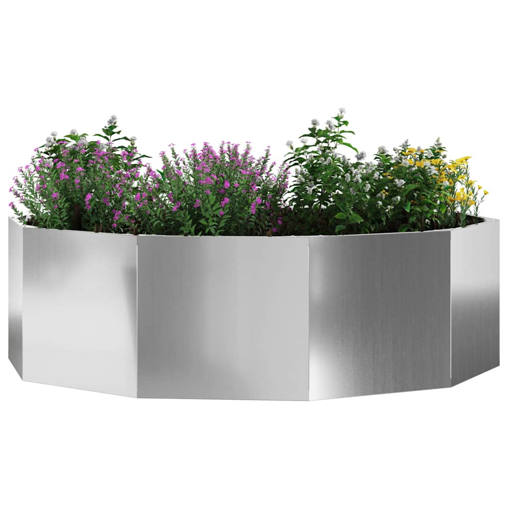 Vidaxl plantenbak zilver 120 x 120 x 35 cm gegalvaniseerd staal