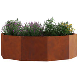 Vidaxl plantenbak roestig 120 x 120 x 35 cm cortenstaal