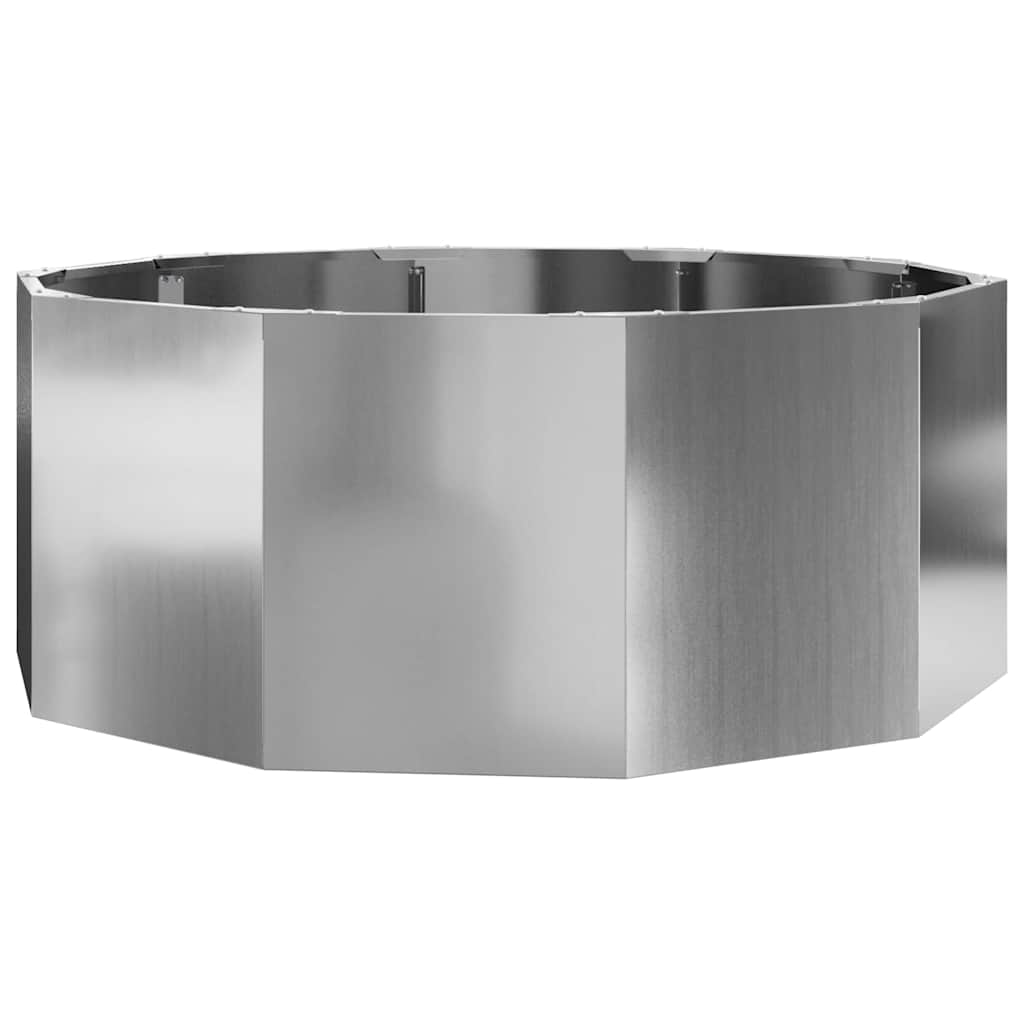 Vidaxl plantenbak zilver 90 x 90 x 35 cm gegalvaniseerd staal