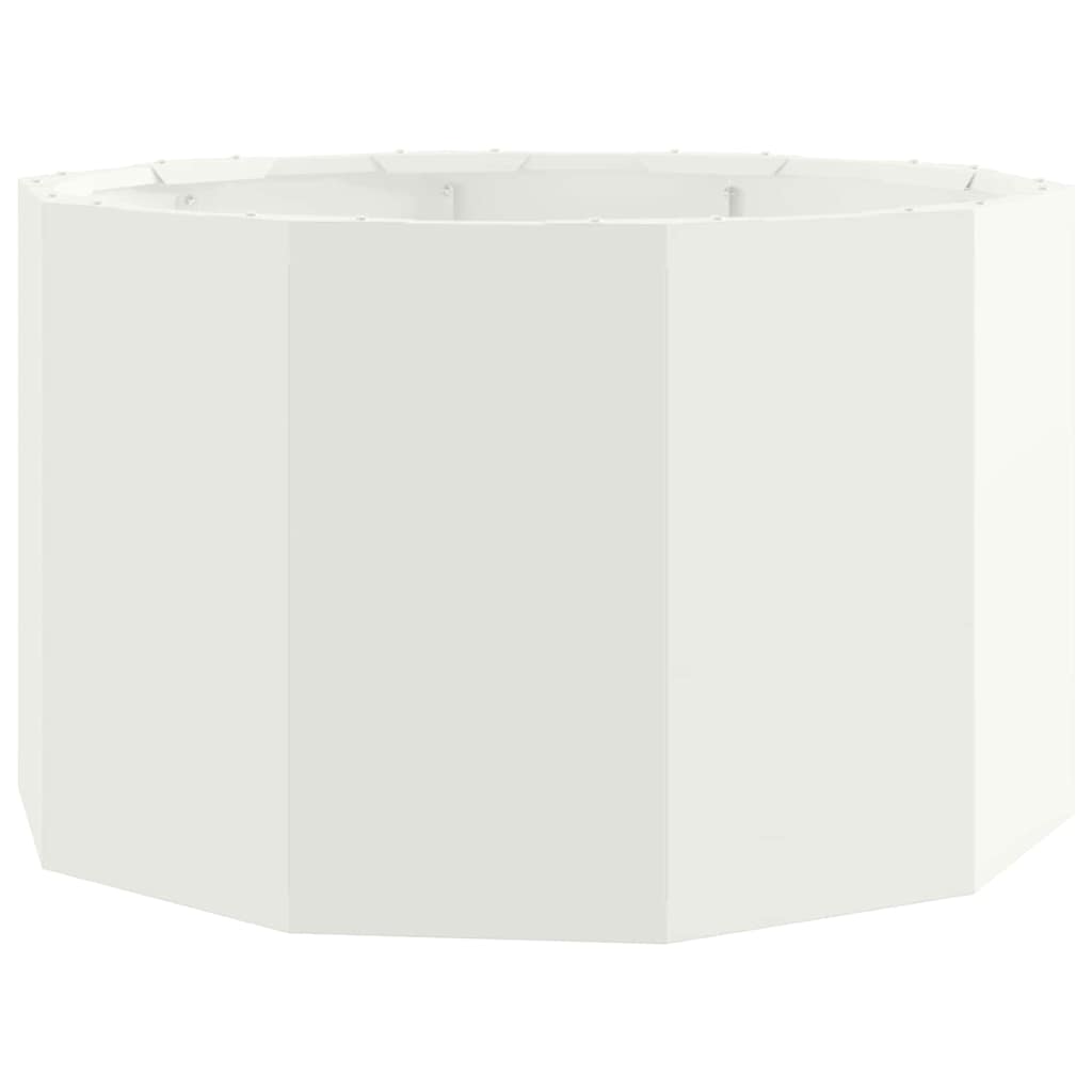 Vidaxl plantenbak wit 60 x 60 x 35 cm staal