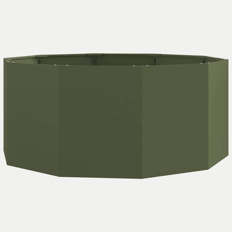 Vidaxl plantenbak olijf groen 120 x 120 x 50 cm staal