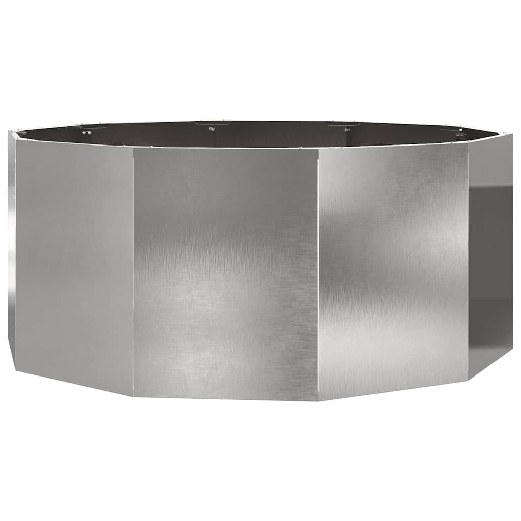 Vidaxl plantenbak zilver 120 x 120 x 50 cm roestvrij staal
