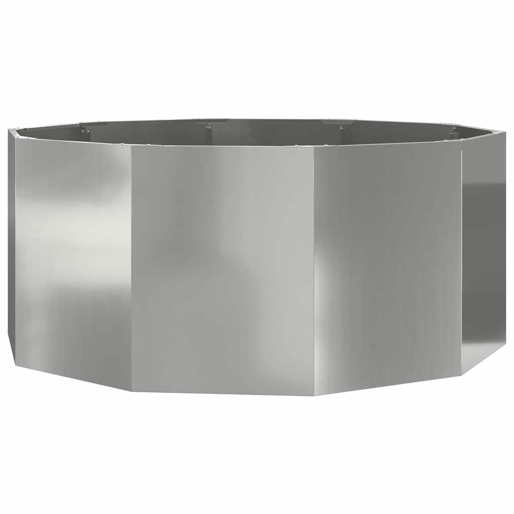 Vidaxl plantenbak zilver 120 x 120 x 50 cm gegalvaniseerd staal