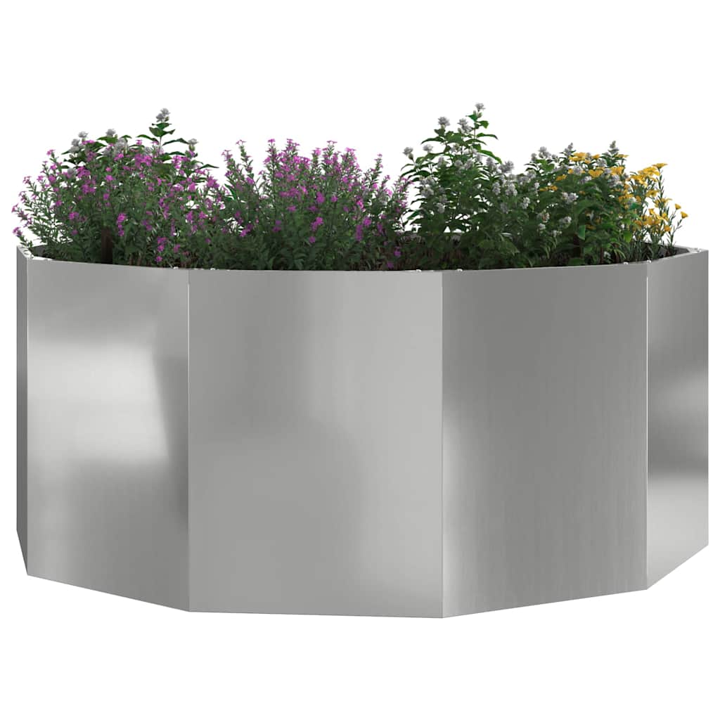 Vidaxl plantenbak zilver 120 x 120 x 50 cm gegalvaniseerd staal