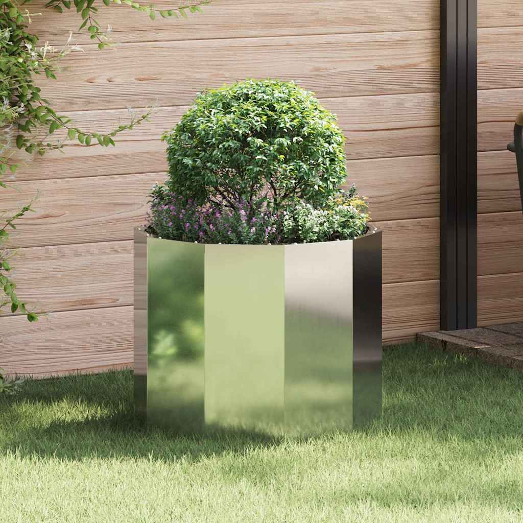 Vidaxl plantenbak zilver 60 x 60 x 50 cm gegalvaniseerd staal