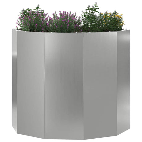 Vidaxl plantenbak zilver 60 x 60 x 50 cm gegalvaniseerd staal