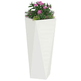 Vidaxl plantenbak wit 30 x 30 x 75 cm staal