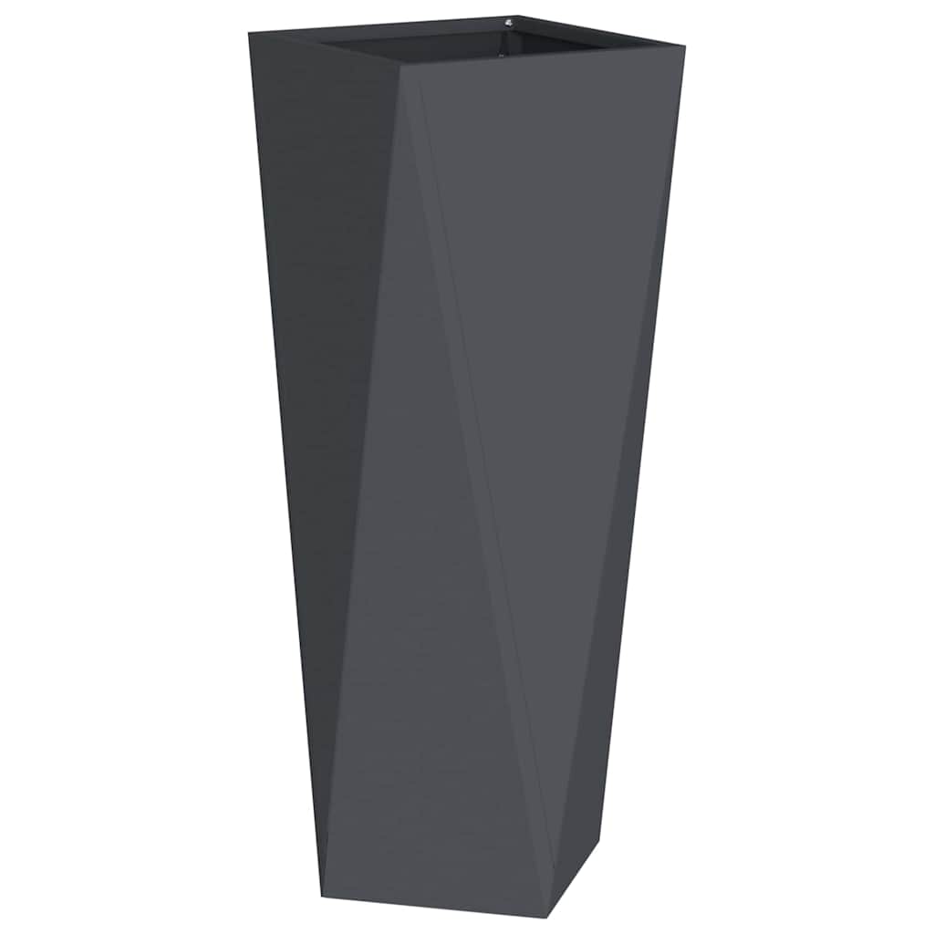 Vidaxl plantenbak antraciet 30 x 30 x 75 cm staal