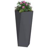 Vidaxl plantenbak 2 pcs antraciet 30 x 30 x 75 cm staal