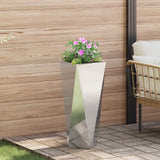 Vidaxl plantenbak zilver 30 x 30 x 75 cm roestvrij staal