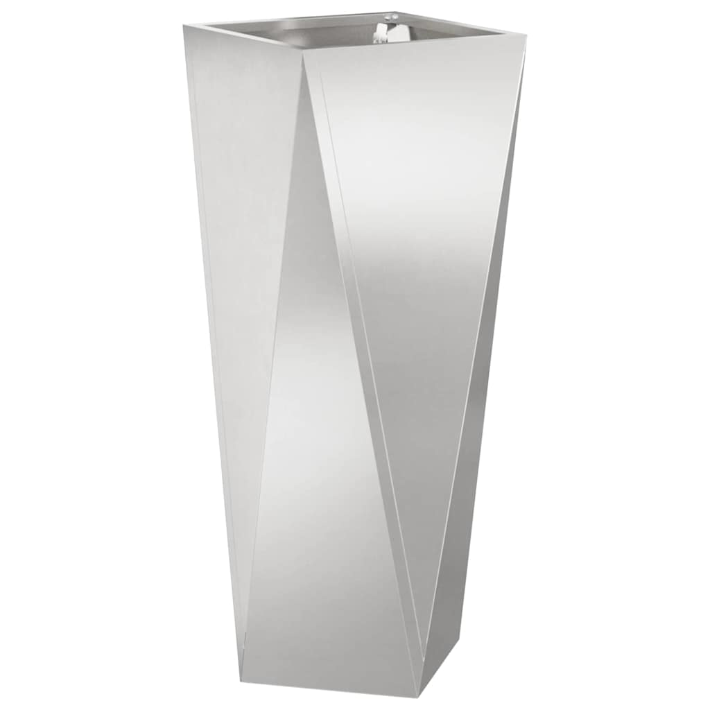 Vidaxl plantenbak zilver 30 x 30 x 75 cm roestvrij staal