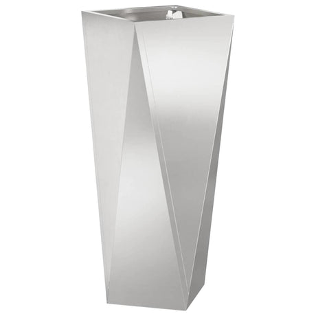 Vidaxl plantenbak zilver 30 x 30 x 75 cm roestvrij staal