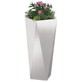 Vidaxl plantenbak 2 pcs zilver 30 x 30 x 75 cm roestvrij staal